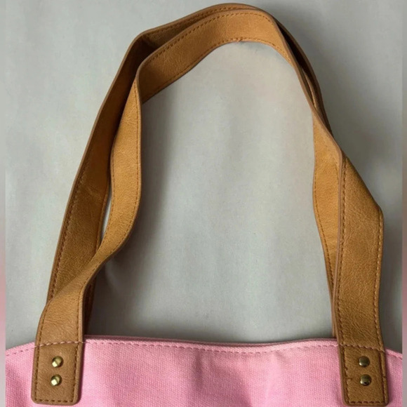Victoria Secret Pink & White Striped Tote “Angels Have Landed on the Beach” - Picture 4 of 7